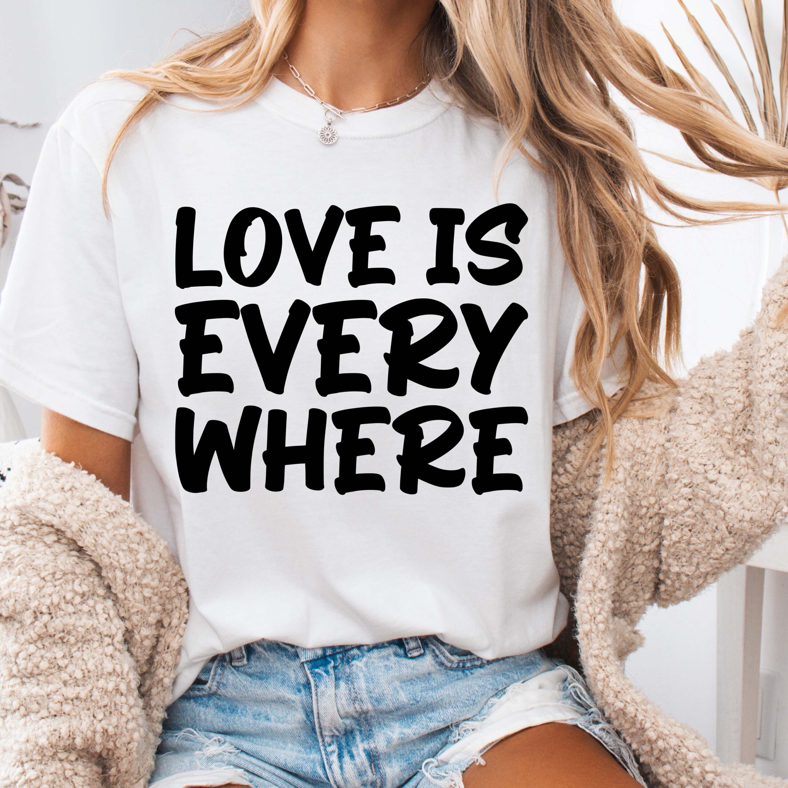 Love Is Everywhere T-shirt | Handwritten Script Typography - Image 2