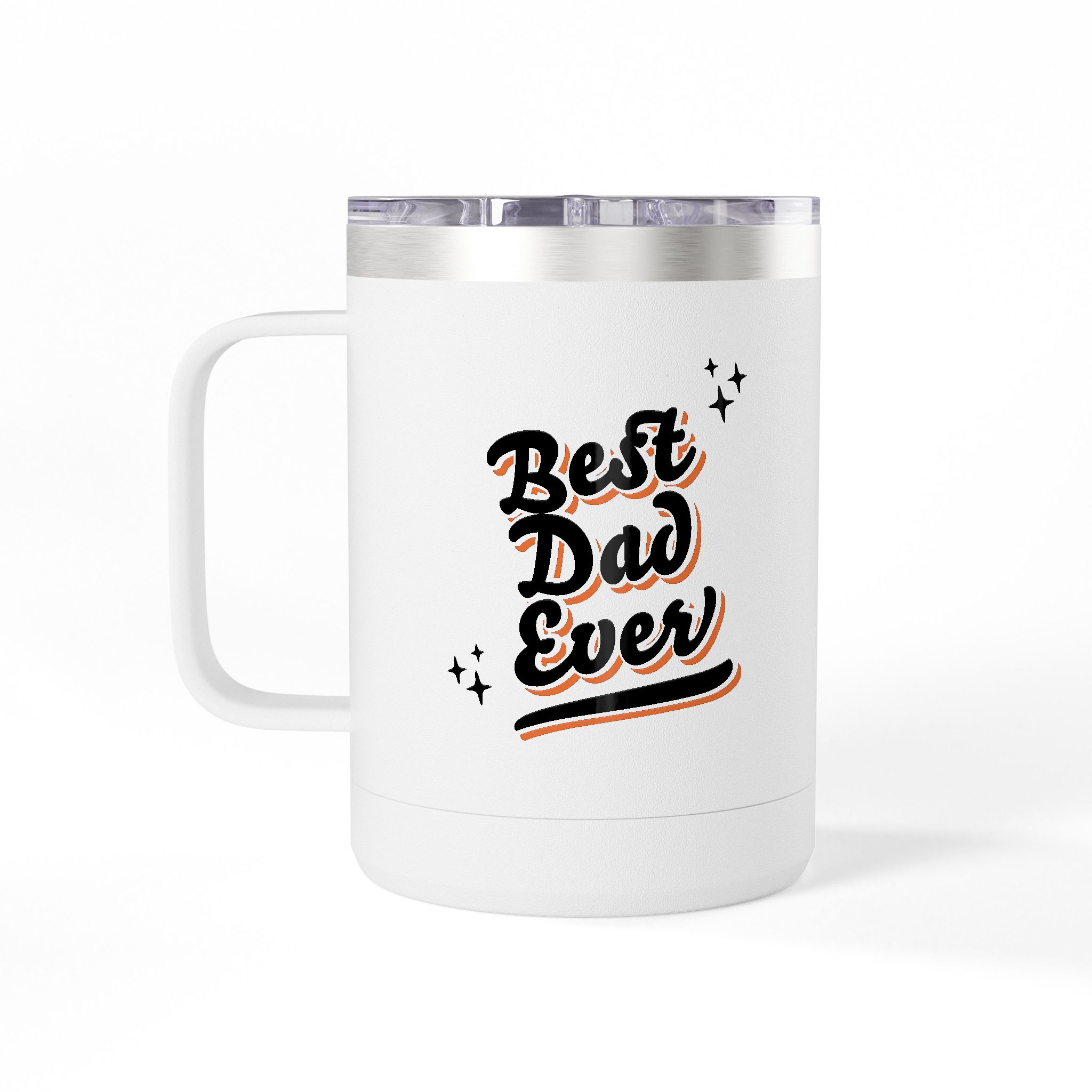 Best Dad Ever Hipster Travel Mug | 15oz Tumbler, Father's Day Gift